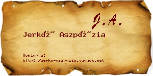 Jerkó Aszpázia névjegykártya